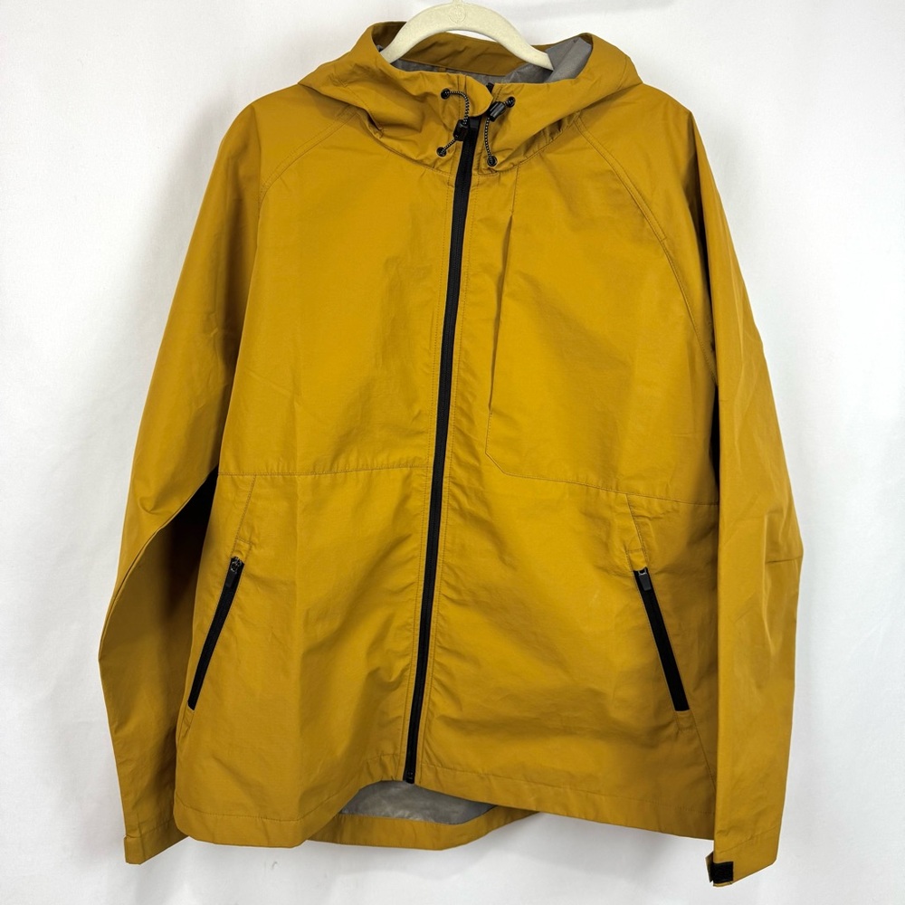 Bleecker & Broad Men’s Sz XL LIGHTWEIGHT WINDBREAKER Hardshell Jacket - Mustard